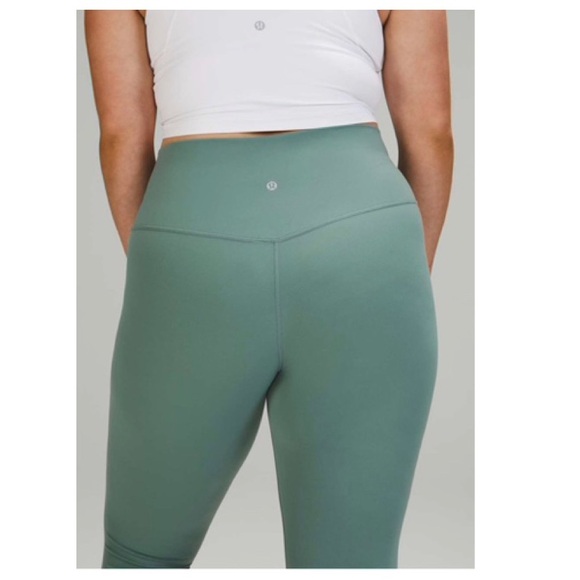 Lululemon 2021 Align High Rise Crop 17" Leggings Tidewater Teal Size 6, W6BHIS - Picture 5 of 16